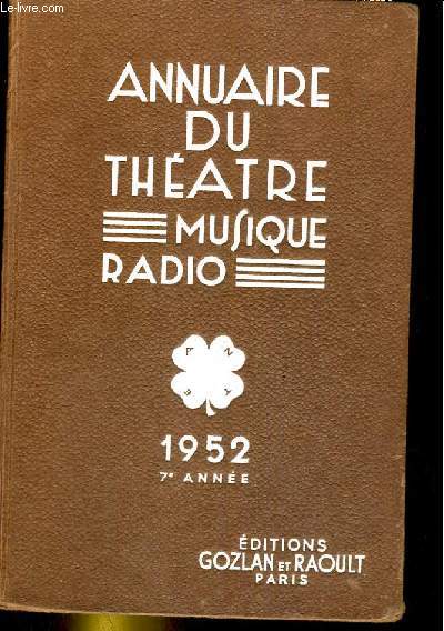 Annuaire du thatre radio 1952