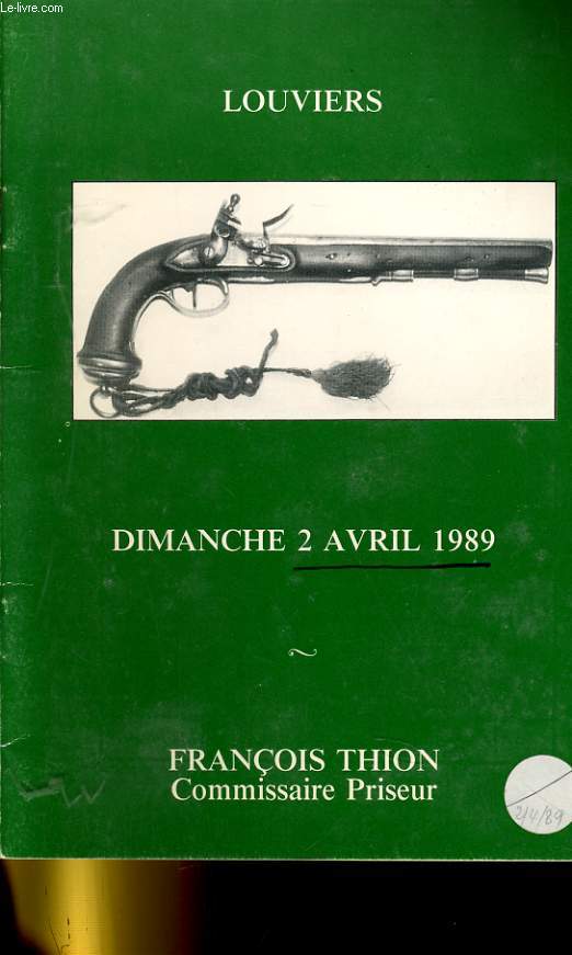 Catalogue de Ventes Aux Enchres d'Armes anciennes.