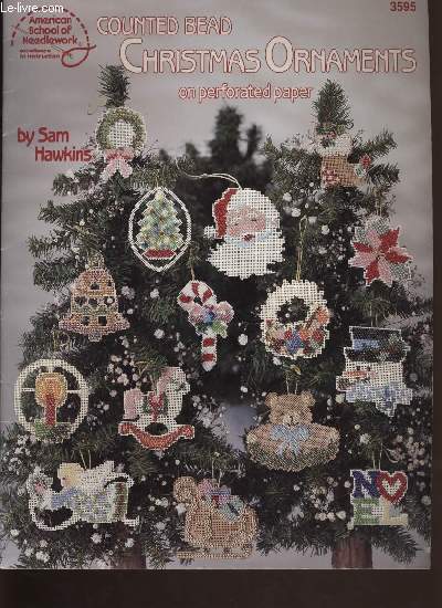 COUNTED BEAD CHRISTMAS ORNAMENTS ON PERFORATED PAPER