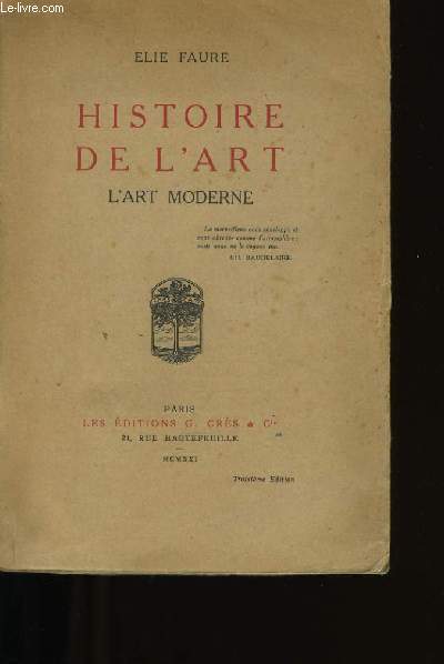 HISTOIRE DE L'ART. L'ART MODERNE.
