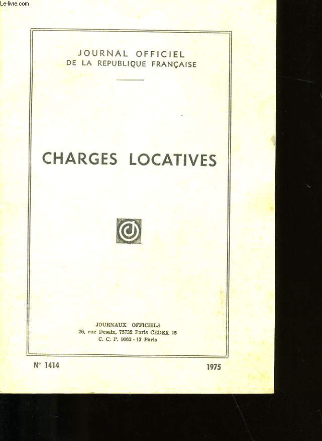 CHARGES LOCATIVES N1414.