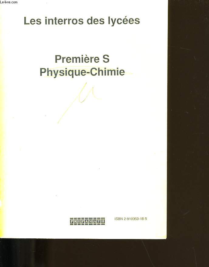 PHYSIQUE - CHIMIE.