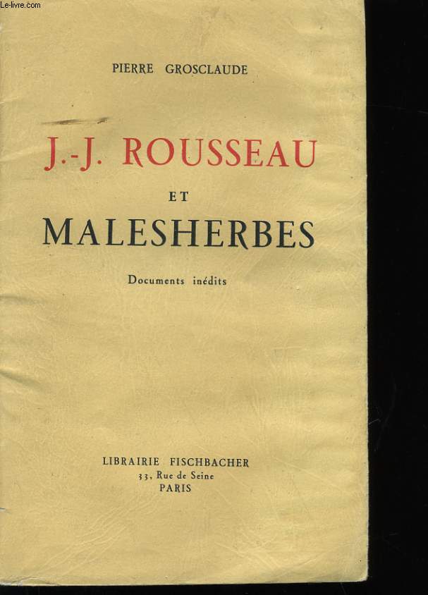 J.-J. ROUSSEAU ET MALESHERBES.