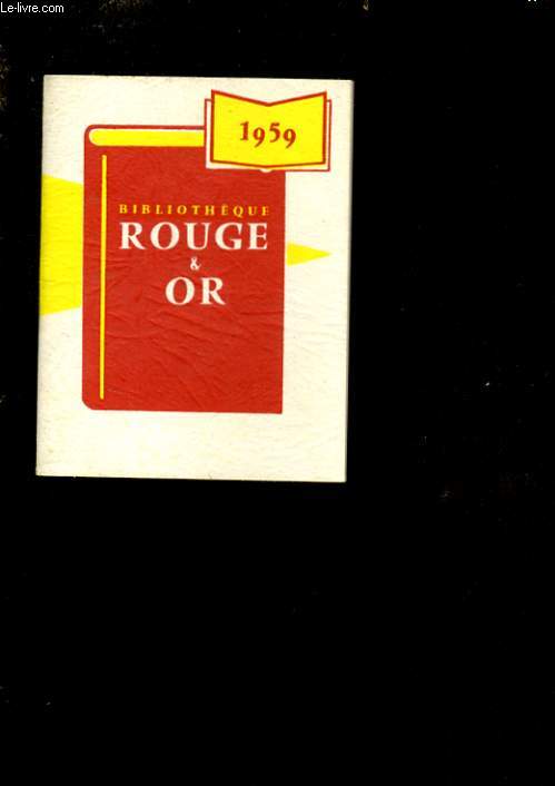 CALENDRIER DE LA BIBLIOTHEQUE ROUGE ET OR. 1959.