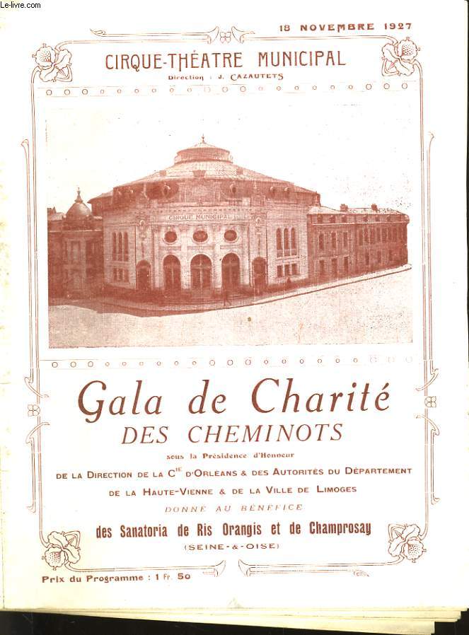 GALA DE CHARITE DES CHEMINOTS - PROGRAMME