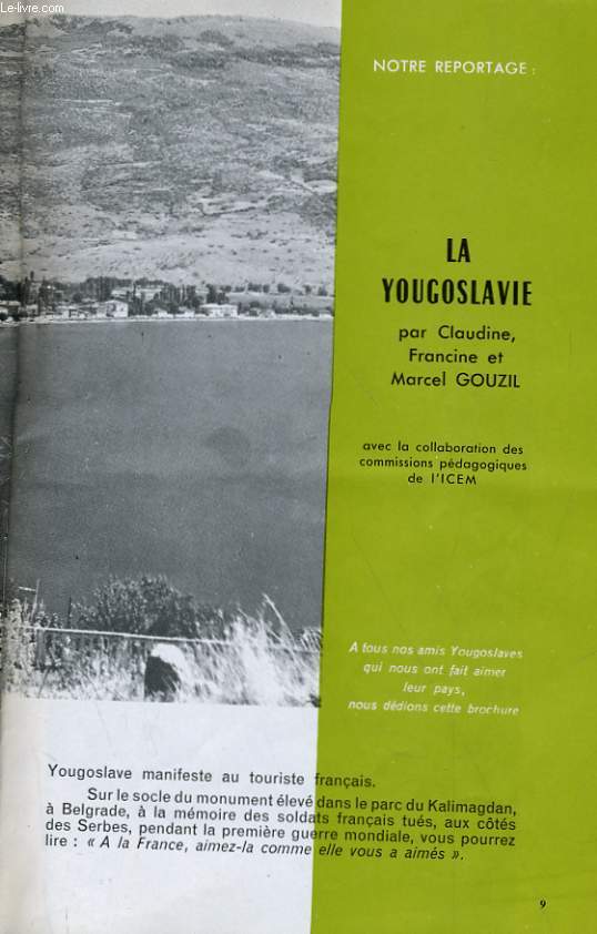 BIBLIOTHEQUE DE TRAVAIL N596- LA YOUGOSLAVIE