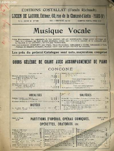 MUSIQUE VOCALE