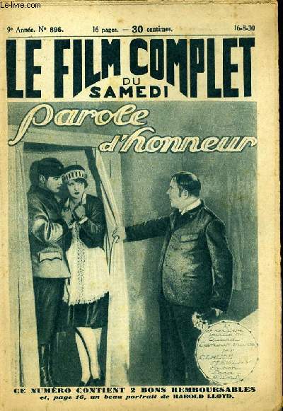 LE FILM COMPLET DU SAMEDI N 896 - 9EME ANNEE - PAROLE D'HONNEUR