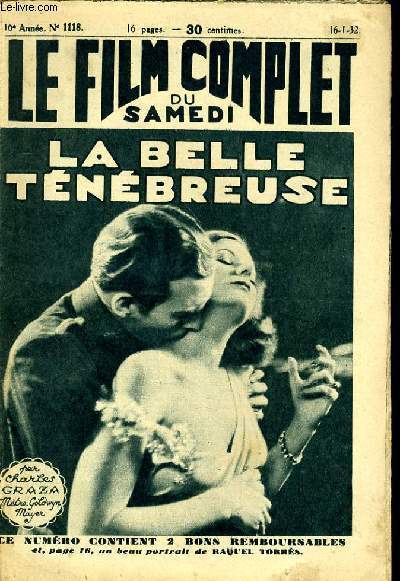 LE FILM COMPLET DU SAMEDI N 1117 - 11E ANNEE - LA BELLE TENEBREUSE