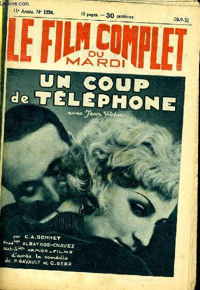LE FILM COMPLET DU MARDI N 1224 - 11E ANNEE - UN COUP DE TELEPHONE