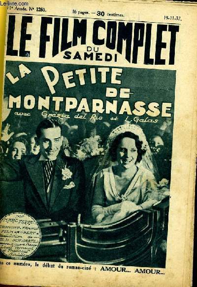LE FILM COMPLET DU SAMEDI N 1250 - 11E ANNEE - LA PETITE DE MONTPARNASSE