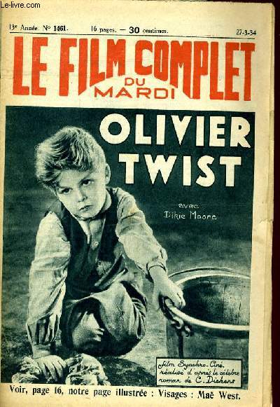 LE FILM COMPLET DU MARDI N 1461 - 13E ANNEE - OLIVIER TWIST