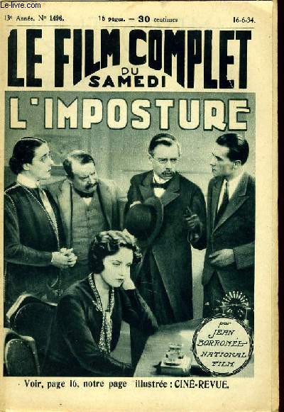 LE FILM COMPLET DU SAMEDI N 1496 - 13E ANNEE - L'IMPOSTURE