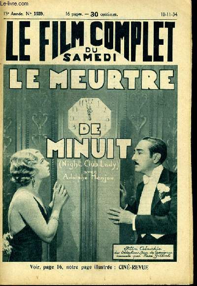 LE FILM COMPLET DU SAMEDI N 1559 - 13E ANNEE - LE MEURTRE DE MINUIT