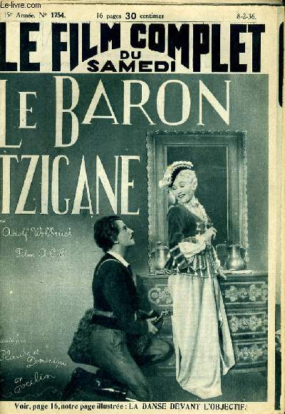 LE FILM COMPLET DU SAMEDI N 1754 - 15E ANNEE - LE BARON TZIGANE