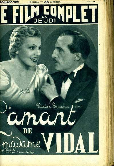 LE FILM COMPLET DU JEUDI N 1950 - 16E ANNEE - L'AANT D MADAME VIDAL