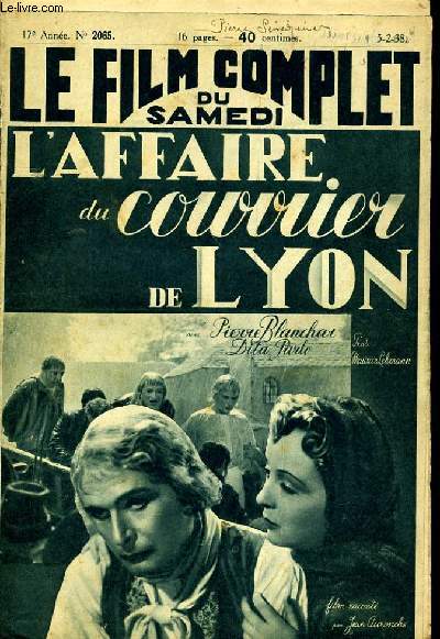LE FILM COMPLET DU SAMEDI N 2065 - 17E ANNEE - L'AFFAIRE DE COURRIER DE LYON