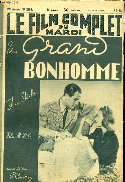 LE FILM COMPLET DU MARDI N 2383 - 19E ANNEE - UN GRAND BONHOMME