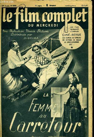 LE FILM COMPLET DU MERCREDI N 2541 - 20E ANNEE - LA FEMME AU CARREFOUR