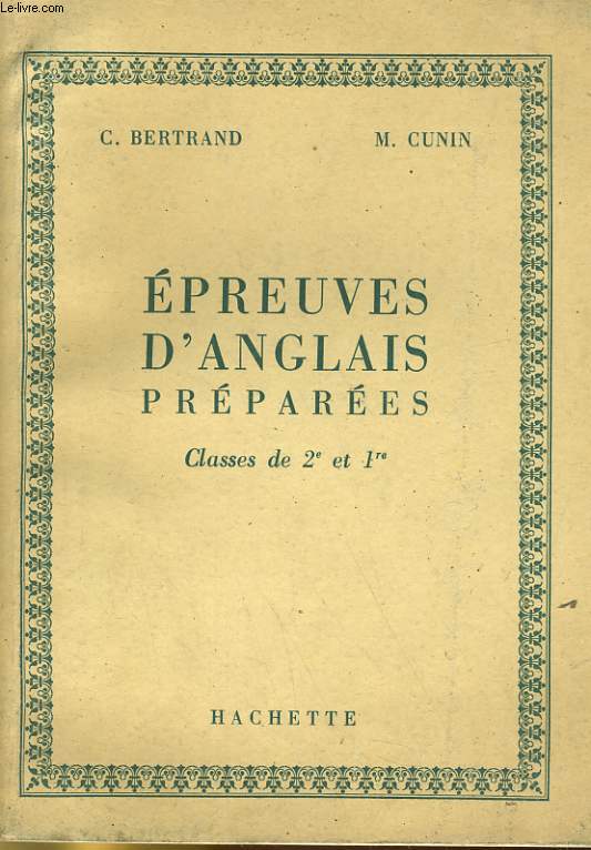 EPREUVES D'ANGLAIS PREPAREES - CLASSES DE 2e ET 1re