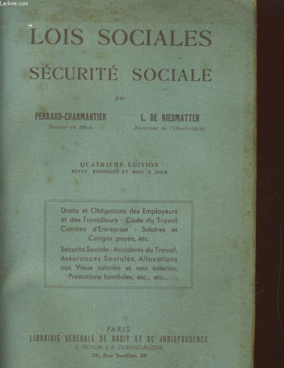 LOIS SOCIALES SECURITE SOCIALE