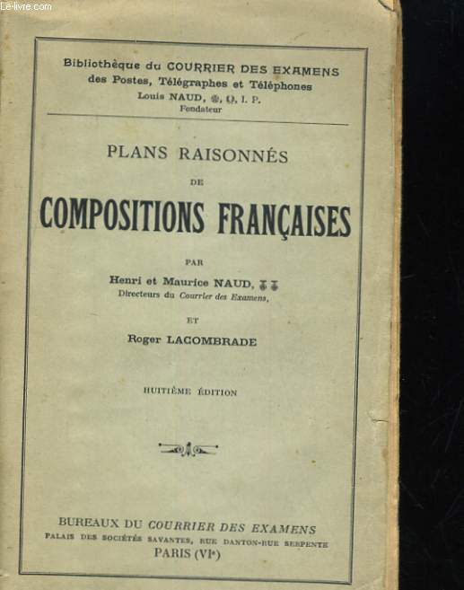 PLANS RAISONNES DE COMPOSITIONS FRANCAISES