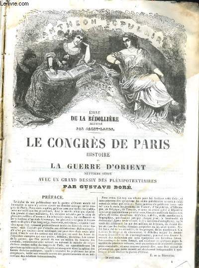 LE CONGRES DE PARIS HISTOIRE DE LA GUERRE D'ORIENT, NEUVIEME SERIE AVEC UN GRAND DESSIN DES PLENIPOTENTIAIRES PAR GUSTAVE DORE