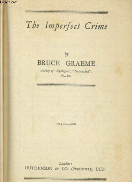 THE IMPERFECT CRIME
