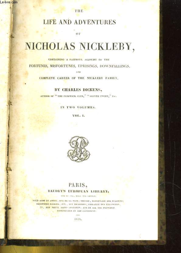 The Life and Adventures of Nicholas Nickle (Collected Works of Charles Dickens)