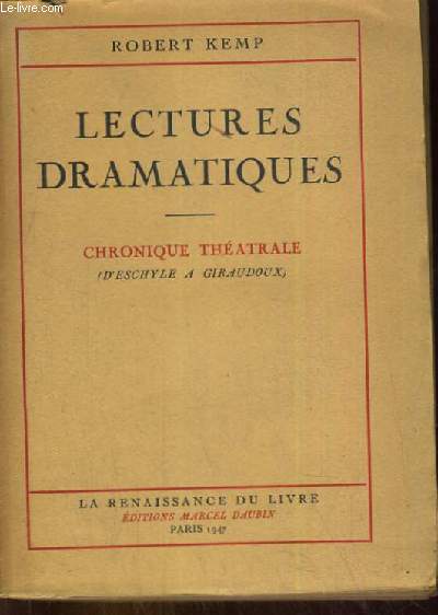 LECTURES DRAMATIQUES - CHRONIQUES THEATRALE