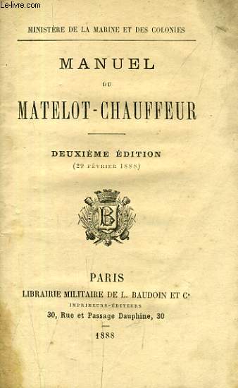 MANUEL DU MATELOT-CHAUFFEUR
