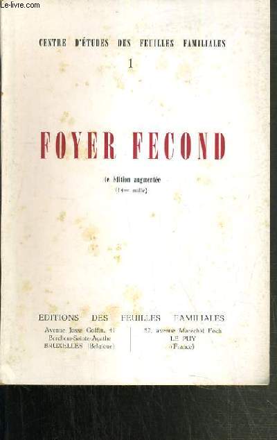 FOYER FECOND - 4me EDITION AUGMENTEE