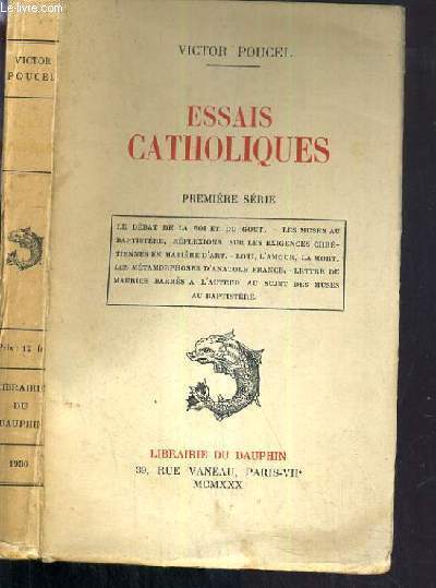 ESSAIS CATHOLIQUES - PREMIERE SERIE