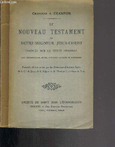 LE NOUVEAU TESTAMENT DE NOTRE-SEIGNEUR JESUS-CHRIST - N 565
