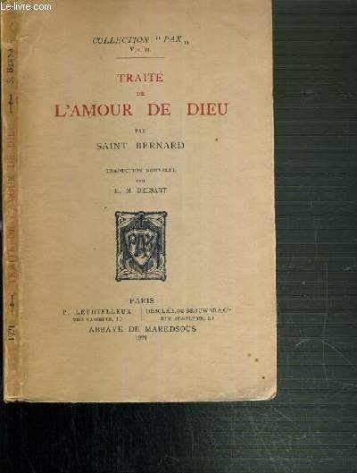 TRAITE DE L'AMOUR DE DIEU / COLLECTION PAX.
