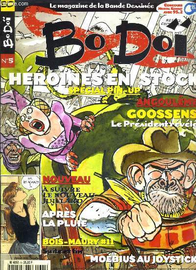 BODOI - N5 - FEVRIER 1998 - HEROINES EN STOCK SPECIAL PIN-UP - le dabut de apres la pluie (1/3) - alph-art graine de pro '97: pirates par olivier supiot, le cadavre exquis: N'Guessan, Larcenet et Segur & Szalewa...
