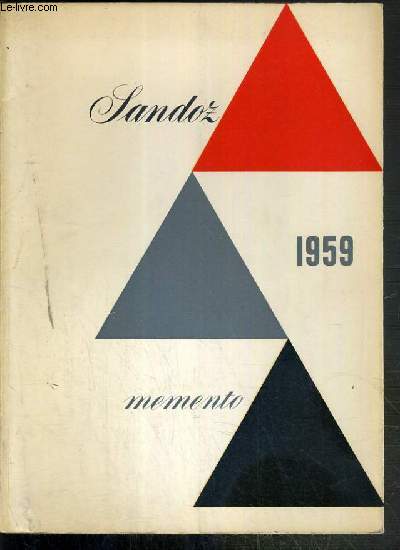 MEMENTO SANDOZ 1959 - NOUVELLE FORME - CALCIUM-SANDOZ + VITAMINE C - GRANULES EFFERVESCENTS.