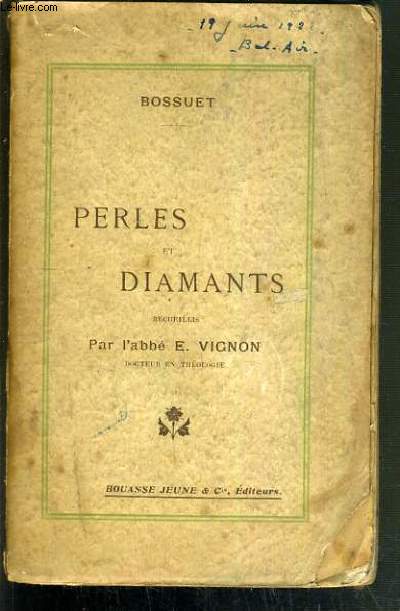 PERLES ET DIAMANTS RECUEILLIS PAR L'ABBE E. VIGNON