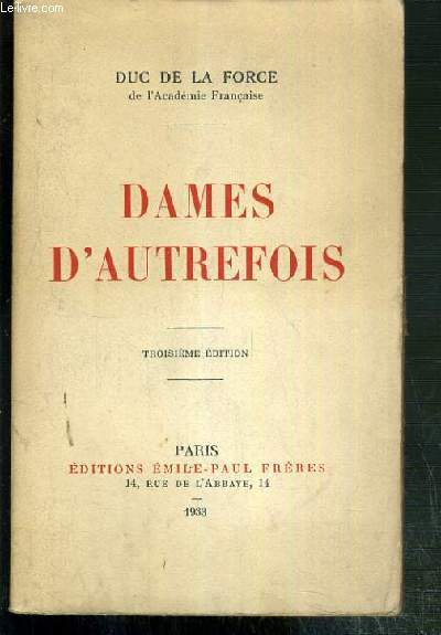 DAMES D'AUTREFOIS