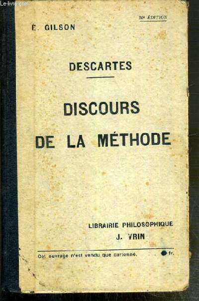 DESCARTES - DISCOUR DE LA METHODE - 20e EDITION