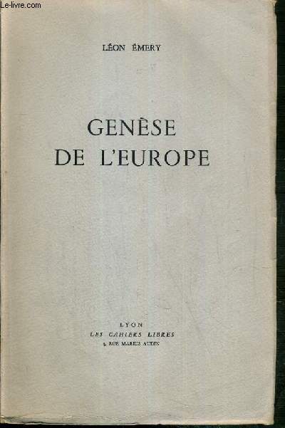 GENESE DE L'EUROPE