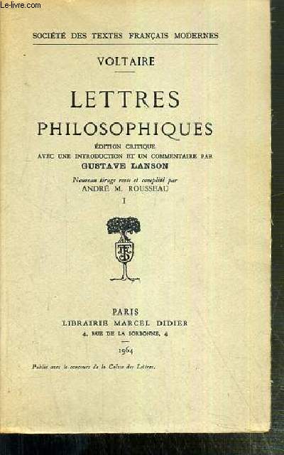 lettre philosophique voltaire