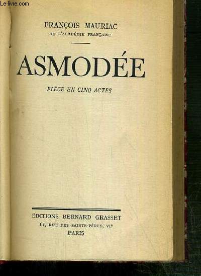 ASMODEE - PIECE EN CINQ ACTES