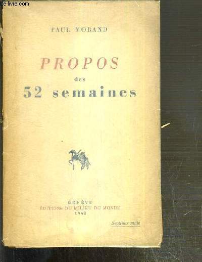 PROPOS DES 52 SEMAINES