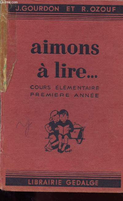 AIMONS A LIRE - COURS ELEMENTAIRE 1ERE ANNEE