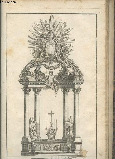 Elvatrion du Baladaquin de l'Eglise de l'Oratoire fait en 1749 sur les desseins et conduite du Sieur Caquet Architecte : Une planche extraite d'un Atlas d'Architecture du XVIIIe sicle