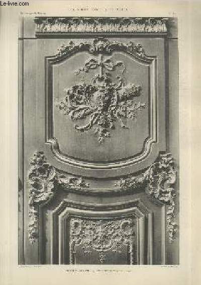 Htel Pillet-Will : Dtails des sculptures de la porte - Planche n16 en noir et blanc extraite de l'ouvrage 
