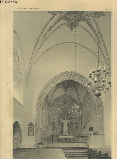 Eglise Sudoise 9,rue Guyot  Paris III : Intrieur de la Chapelle - Planche en noir et blanc n4 extraite de l'ouvrage 