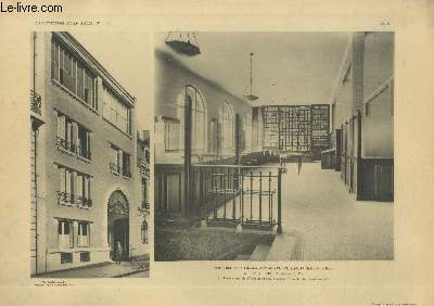 Immeuble de la Librairie Armand Colin 103bis, bd St-Michel,  Paris III. Faade rue de l'Abb-de-l'Epe. Magasin de vente du rez-de-chausse - Planche en noir et blanc n34 extraite de l'ouvrage 