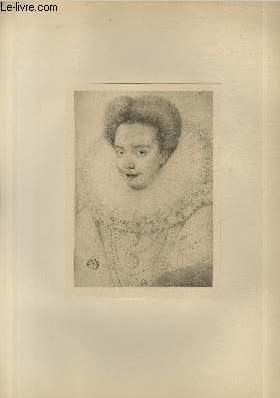 Portrait de Catherine Infante d'Espagne Duchesse de Savoie - Ecole Franaise XVI sicle - Planche extraite de l'ouvrage 